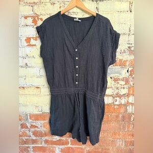 Lou & Grey Black Textured Romper